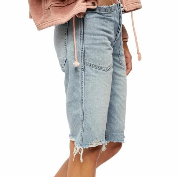 FREE PEOPLE Bermuda Denim Shorts - Picture 7 of 14